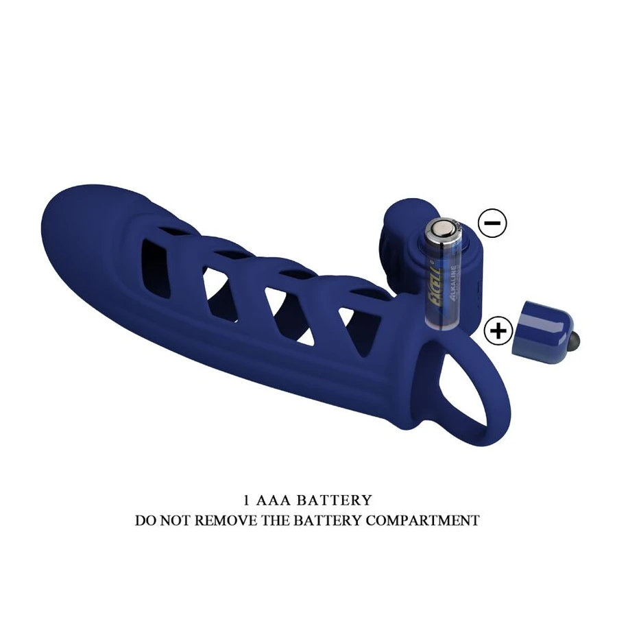 PRETTY LOVE - ALTAF ANELLO VIBRATORE CON GUAINA IN SILICONE BLU